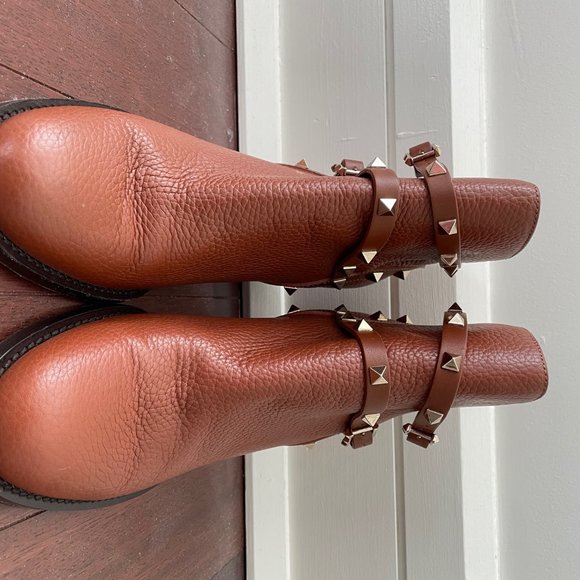 Valentino Rockstud 70 booties 39 Cognac Brown - Picture 6 of 12